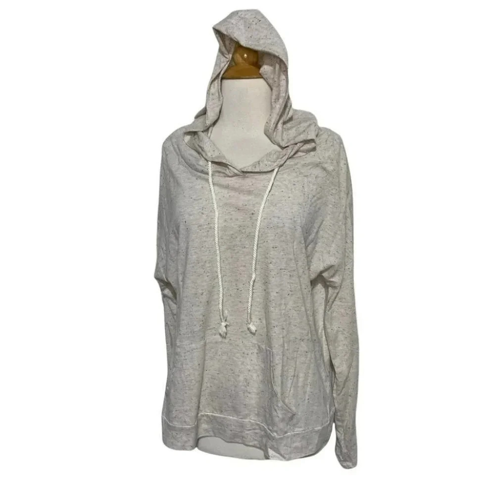 Relativity L off‎ white speckled light weight hoodie